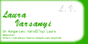 laura varsanyi business card